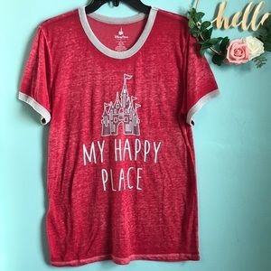 Disney Parks “My Happy Place” Super Lightweight Ringer Tee